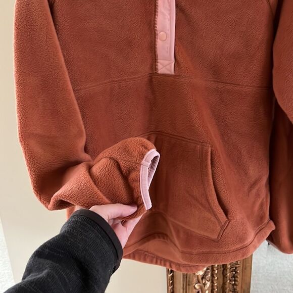Women’s Fleece Pull Over Orange Sonoma Size Medium - Picture 4 of 5